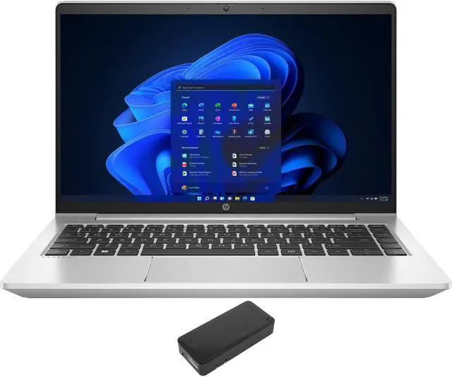 Main image of HP ProBook 445 G9 Home & Business Laptop (AMD Ryzen 5 5625U 6-Core, 14.0" 60Hz Full HD (1920x1080), AMD Radeon, 16GB RAM, 1TB SSD, Backlit KB, Wifi, USB 3.2, HDMI, Win 10 Pro) with DV4K Dock