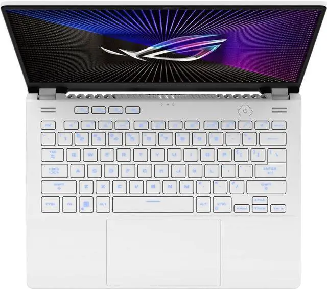 Alt view image 4 of 7 - ASUS Zephyrus G14 Moonlight White Gaming Laptop 14.0" 165 Hz WQXGA (AMD Ryzen 9 7940HS 8-Core, GeForce RTX 4060 8GB, 32GB DDR5, 2TB PCIe SSD, RGB KYB, WiFi 6, BT 5.3, Win 11 Home)