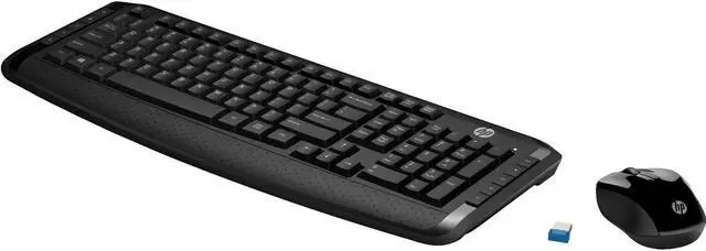 Alt view image 2 of 5 - HP 300 Wireless Keyboard and Mouse 3ML04AA#ABL, 2.4 GHz Wireless Connection, Single USB Nano Receiver, Ultra-Precise Mouse, Ideal for Office Work, Black (2023 Latest Model)