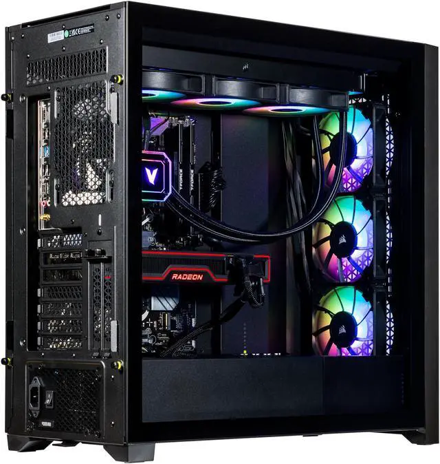 Alt view image 3 of 7 - Velztorm Aciex 14th Gen Gaming Desktop PC (Intel i9-14900K, AMD Radeon RX 9060 XT, 32GB DDR5, 2TB PCIe SSD, 360mm AIO, 1000W PSU, WiFi 6, Bluetooth 5.2, RJ-45, 1 Display Port, Win 11 Home)