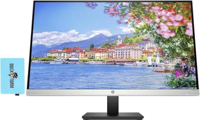 Main image of HP 27mq Monitor 1F2J9AA#ABA Bundle with Docztorm Dock, 27" QHD IPS (2560x1440) 60Hz Display, 1 HDMI 1.4, 1 VGA, Anti-Glare, Flicker-Free, Ideal for Home & Business, Black/Silver (2024 Latest Model)