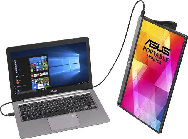 Alt view image 2 of 7 - ASUS ZenScreen MB16AC 16" Portable Monitor, IPS FHD (1920x1080), Anti-Glare Screen, 60Hz Refresh Rate, 5 ms Response Time, Low Blue Light, Ideal for Home & Business Use, Black (2024 Latest Model)