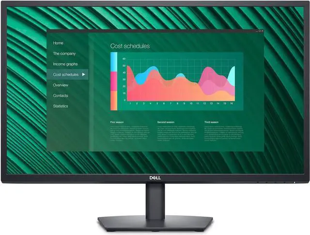 Main image of Dell E2723H VESA Mount (100x100mm) Monitor, 27" FHD VA (1920x1080) 60Hz Display, DisplayPort, VGA, Anti-Glare Display, LED backlight, Ideal for Home & Business, Black (2024 Latest Model)