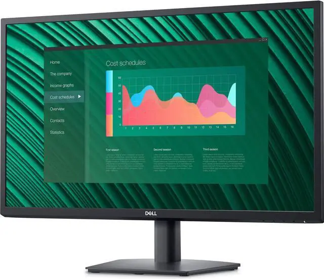 Alt view image 3 of 5 - Dell E2723H VESA Mount (100x100mm) Monitor, 27" FHD VA (1920x1080) 60Hz Display, DisplayPort, VGA, Anti-Glare Display, LED backlight, Ideal for Home & Business, Black (2024 Latest Model)