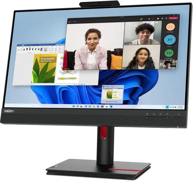 Alt view image 3 of 7 - Lenovo Thinkcentre Tiny-In-One 12NAGAR1US 24 Monitor, 60Hz Refresh Rate, 4 ms response time, Full HD (1920x1080) IPS, Anti-glare Screen, VESA Compatible- Ideal for Home & Business Use