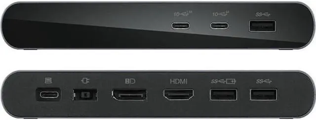 Alt view image 3 of 7 - Lenovo Docking Station USB-C Universal Business Dock Bundle w/Docztorm Dock, Supports External 2 Monitors (1 DP & 1 HDMI), 3 USB-A & 2 USB-C Ports, Windows Compatible, Storm Gray Color