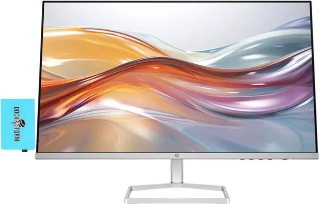 Main image of HP 27" FHD IPS (1920x1080) Monitor Bundle with Docztorm Dock, 100Hz Refresh Rate, 2X HDMI, 1x VGA, Flicker-free, 3-sided micro-Edge bezel, Ideal for Home & Business, Black/Silver (2024 Latest Model)
