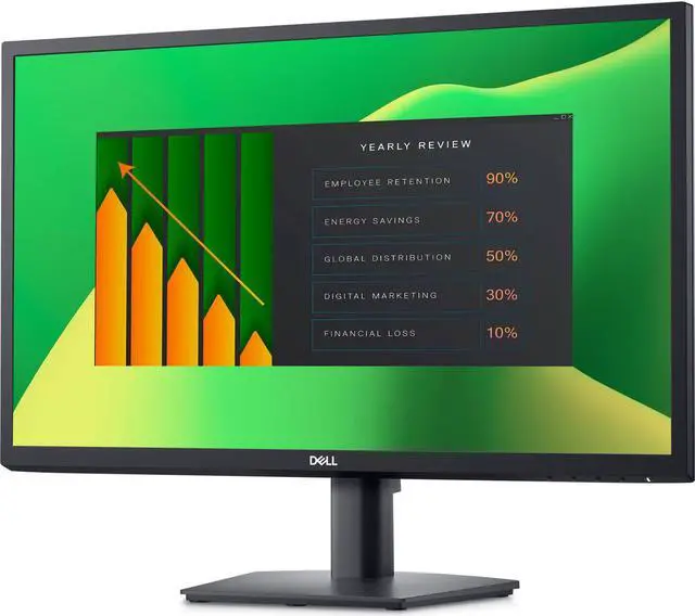 Alt view image 3 of 5 - Dell 24" FHD VA (1920x1080) 60Hz Flicker Free Monitor, Anti-Glare Display, 1 x DisplayPort, 1 x VGA, VESA Mount (100x100mm), Ideal for Home & Business, Black Color (2024 Latest Model)