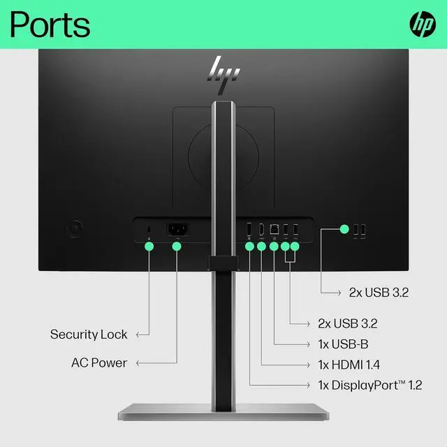 Alt view image 4 of 7 - HP 22" FHD IPS Monitor with 5ms Response Time, Anti Glare, Flicker Free, VESA Mount (100mm), Displayport, HDMI & Dockztorm USB Port Expander, Black/Silver (2025 Latest Model) 2 Pack
