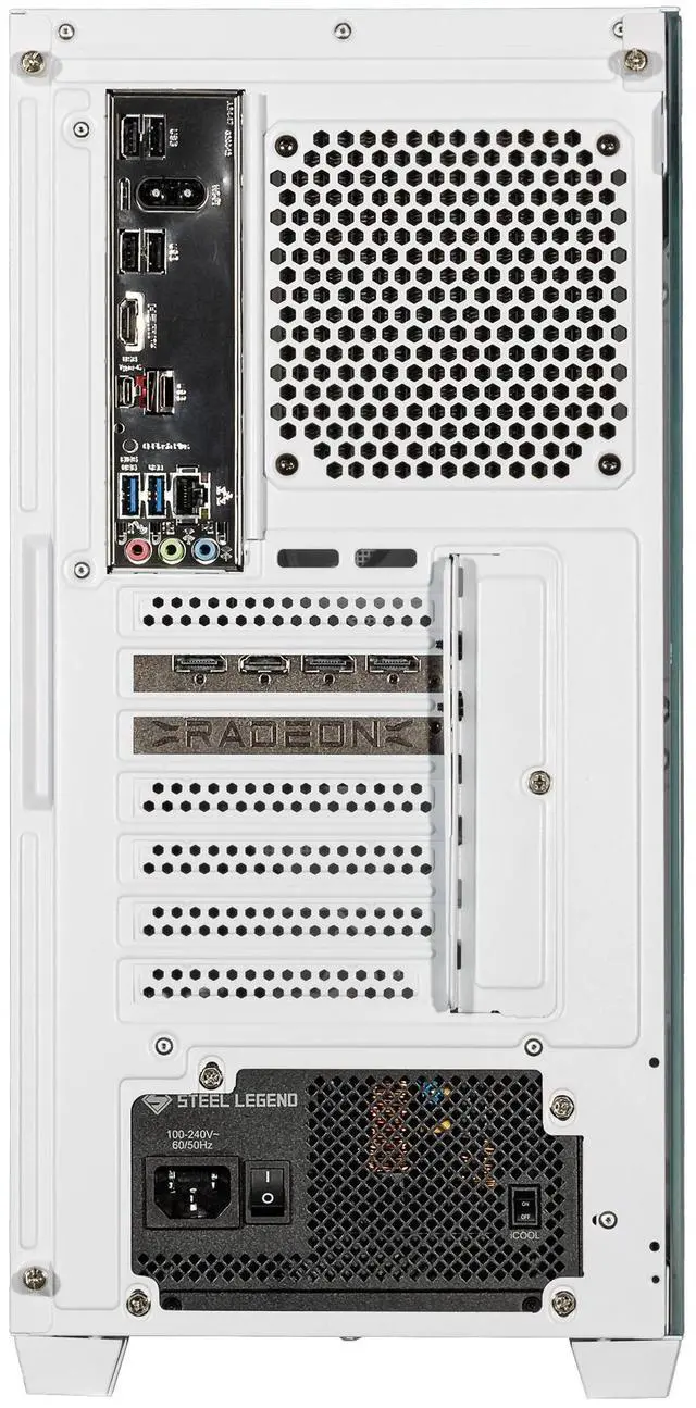 Alt view image 7 of 7 - Velztorm White Pilum CTO Gaming Desktop PC Liquid-Cooled (AMD Ryzen 7 5700X 8-Core, GeForce RTX 3070 8GB, 32GB DDR4, 2TB PCIe SSD, RGB Fans, 750W PSU, AC WiFi, BT 5.0, Win11Pro)