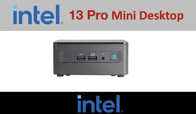 Alt view image 6 of 6 - Intel NUC Business Mini Desktop (Intel i5-1340P, Intel Iris Xe, 32GB DDR4, 256GB PCIe SSD, 2 Thunderbolt 4, WiFi 6E, Bluetooth 5.3, 120W PSU, RJ-45, 2 HDMI, Win 11 Pro)
