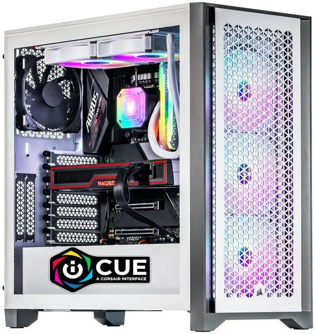 Main image of Velztorm iCUE Certified Argentux Custom Built Gaming Desktop PC (Intel i7-11700K, AMD Radeon RX 9060 XT, 32GB DDR4, 2TB PCIe SSD, RGB Fans, 240mm AIO, 750W PSU, WiFi 6, Bluetooth 5.1, Win 11 Pro)