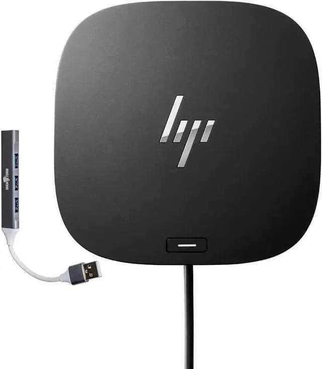 Main image of HP USB-C Dock G5, 5YH27AV#ABA, Docking Station with 100W Power Delivery & Bundle with Dockztorm Hub (USB-C, HDMI, DisplayPort, Ethernet, Audio, USB-A)
