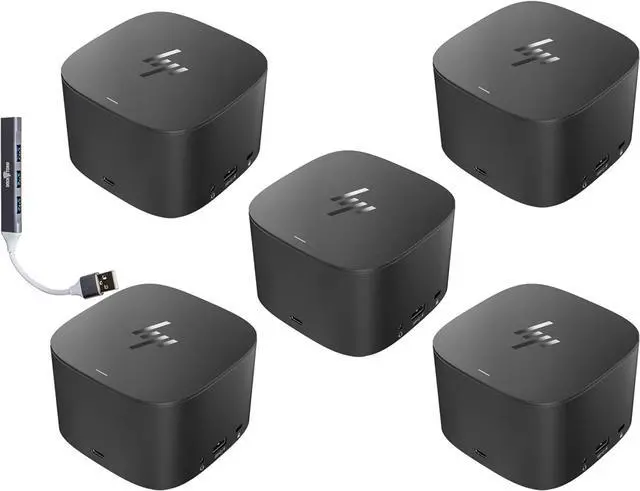 Main image of HP Thunderbolt Dock G2 230W 3VL22AV#ABA Dual 4K Display Support, USB-C/USB-A Ports, DisplayPort, VGA, Ethernet Bundle with Dockztorm Hub, 5 Pack