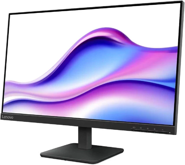 Alt view image 3 of 7 - Lenovo 24" FHD IPS Monitor, 4ms Response Time, Anti-Glare, Flicker-Free, 100Hz Refresh Rate, 250 nits Brightness, VESA Mount (100 mm), VGA, HDMI & Dockztorm USB Port Expander, Black Color