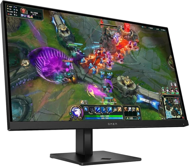 Alt view image 2 of 7 - HP OMEN 27" QHD IPS Gaming Monitor, 1ms Response Time, Anti-Glare, Flicker-free, AMD FreeSync Premium, VESA Mount (100mm), Tilt, Pivot, DisplayPort, HDMI & Dockztorm Wireless Mouse, Black