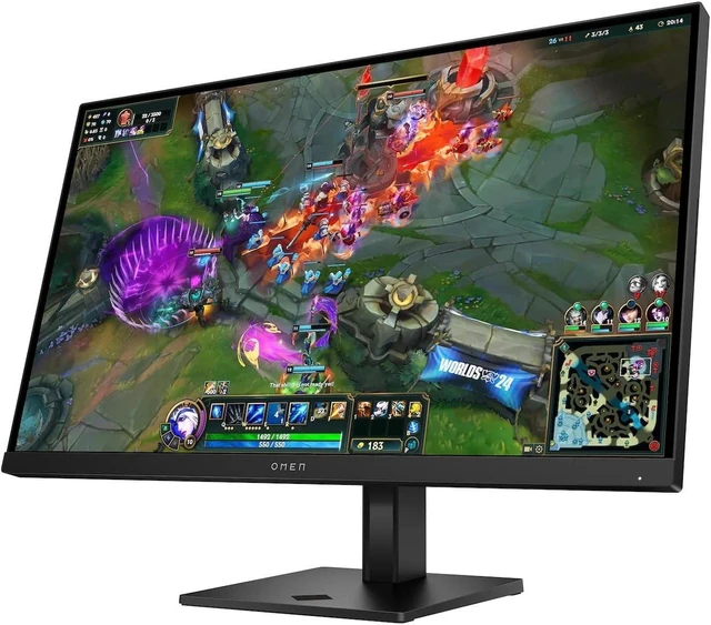 Alt view image 3 of 7 - HP OMEN 27" QHD IPS Gaming Monitor, 1ms Response Time, Anti-Glare, Flicker-free, AMD FreeSync Premium, VESA Mount (100mm), Tilt, Pivot, DisplayPort, HDMI & Dockztorm Wireless Mouse, Black