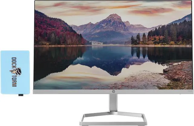 Main image of HP 22 IPS 1080P FreeSync Monitor Bundle with Docztorm Dock, 22 inch IPS FHD (1920 x 1080) Display, HDMI, VGA, Adjustable Tilt, Ideal for Home & Business, Black & Silver (2024 Latest Model)