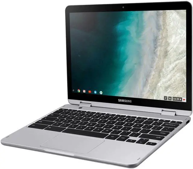 Alt view image 4 of 7 - SAMSUNG Chromebook Plus V2 Light Titan 2-in-1 Laptop (Celeron 3965Y, 4GB RAM, 64GB eMMC SSD, Intel HD 615, 12.2" Touch Full HD (1920x1080), Webcam, Chrome OS) with Dock and Wireless Mouse