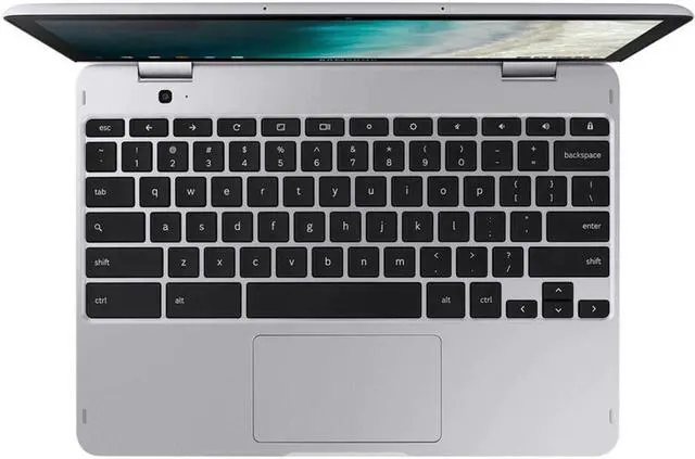 Alt view image 5 of 7 - SAMSUNG Chromebook Plus V2 Light Titan 2-in-1 Laptop (Celeron 3965Y, 4GB RAM, 64GB eMMC SSD, Intel HD 615, 12.2" Touch Full HD (1920x1080), Webcam, Chrome OS) with Dock and Wireless Mouse