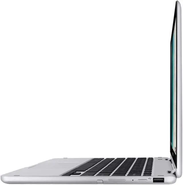 Alt view image 7 of 7 - SAMSUNG Chromebook Plus V2 Light Titan 2-in-1 Laptop (Celeron 3965Y, 4GB RAM, 64GB eMMC SSD, Intel HD 615, 12.2" Touch Full HD (1920x1080), Webcam, Chrome OS) with Dock and Wireless Mouse
