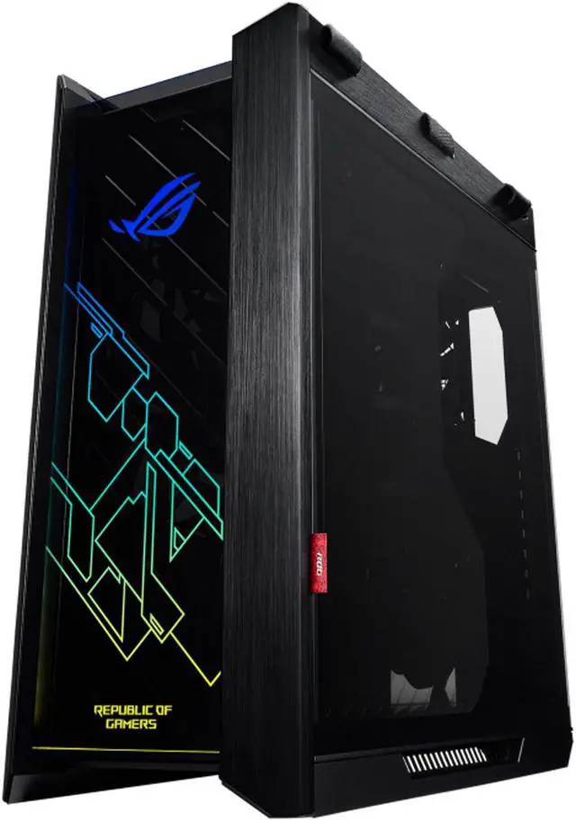 Alt view image 3 of 7 - Asus ROG Strix Helios GX601 RGB Mid-Tower Black Gaming Computer Case, Smoked Tempered Glass, Brushed Aluminum and Steel Construction, and Four Case Fans, 90DC0020-B39000