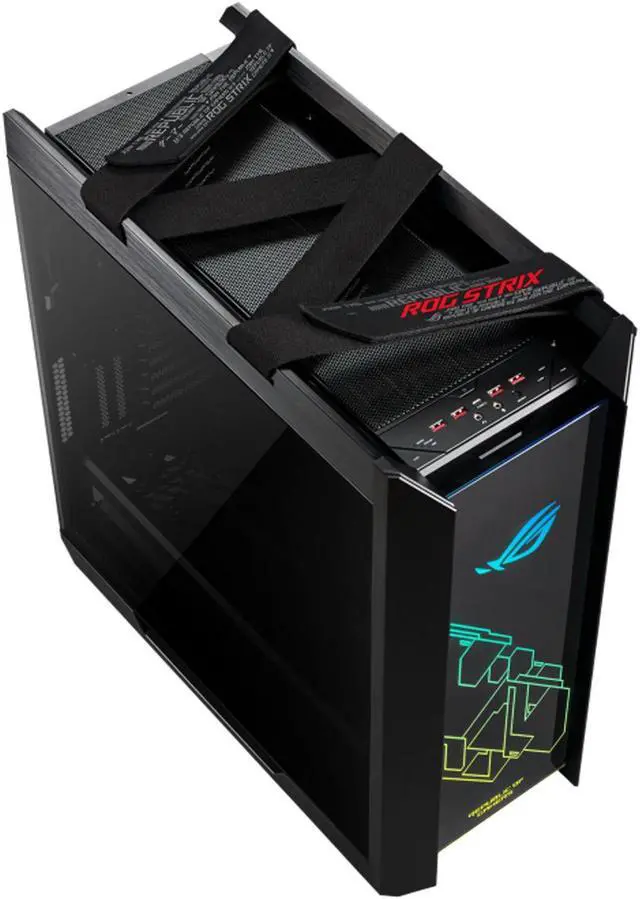 Alt view image 4 of 7 - Asus ROG Strix Helios GX601 RGB Mid-Tower Black Gaming Computer Case, Smoked Tempered Glass, Brushed Aluminum and Steel Construction, and Four Case Fans, 90DC0020-B39000
