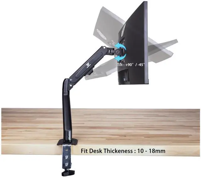 Alt view image 3 of 7 - HP 24" E24u G4 FHD USB-C Monitor w/5ms Response Time, Anti-Glare, Flicker free, VESA Mount (100mm), Display Port & Dockztorm USB Port Expander, Black/Silver (189T0AA#ABA) & Ergoflexy Single Mount Arm