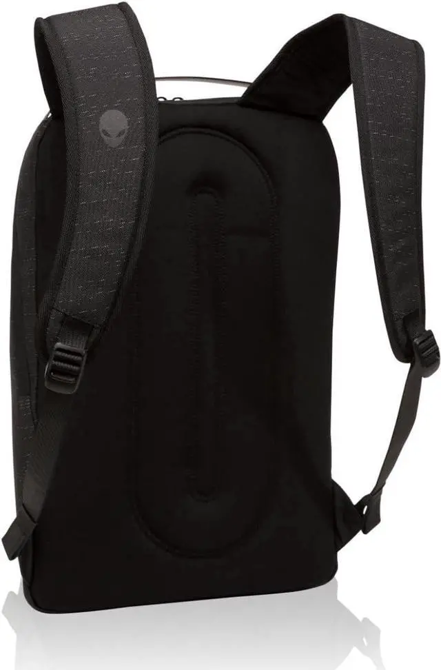 Alt view image 6 of 6 - Alienware Horizon Slim Backpack AW323P, Weather resistant, Shockproof, Padded shoulder straps and back, Anti-scratch interior, GalaxyWeave Black