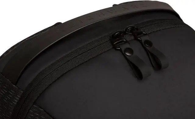 Alt view image 5 of 6 - Alienware Horizon Slim Backpack AW323P, Weather resistant, Shockproof, Padded shoulder straps and back, Anti-scratch interior, GalaxyWeave Black