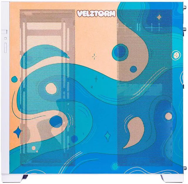 Alt view image 5 of 7 - Velztorm Mystic Jaguar Custom Case Art Aluminum Tempered Glass O11 Dynamic EVO Mid-Tower Gaming Computer Case, Supports ATX, Micro-ATX, Mini-ITX & E-ATX Motherboard Sizes, O11DEW White