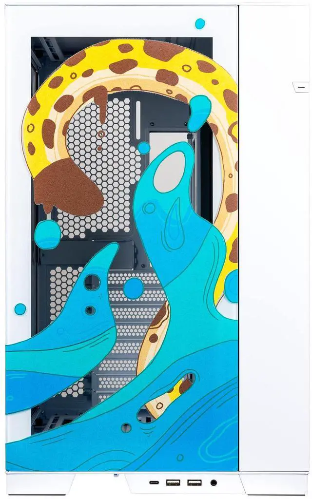 Alt view image 6 of 7 - Velztorm Mystic Jaguar Custom Case Art Aluminum Tempered Glass O11 Dynamic EVO Mid-Tower Gaming Computer Case, Supports ATX, Micro-ATX, Mini-ITX & E-ATX Motherboard Sizes, O11DEW White