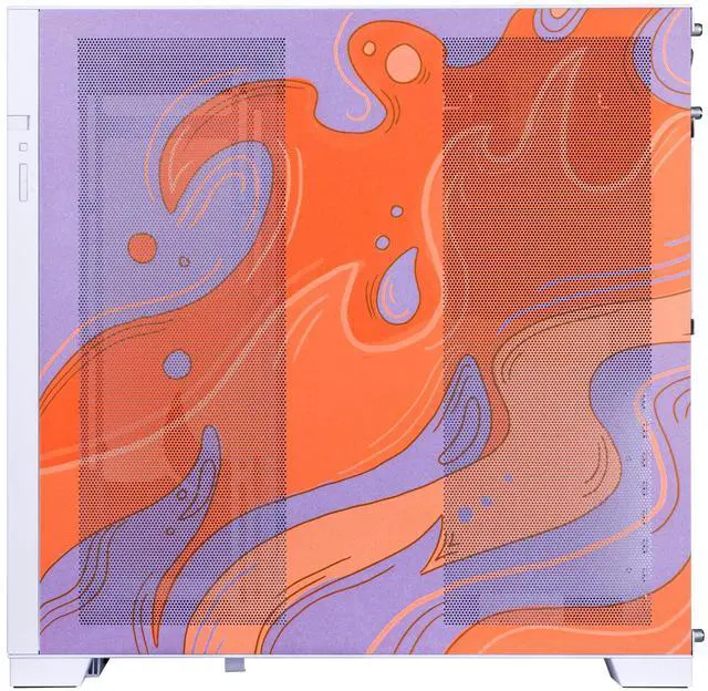Alt view image 5 of 7 - Velztorm Regal Lion Custom Case Art Aluminum Tempered Glass O11 Dynamic EVO Mid-Tower Gaming Computer Case, Supports ATX, Micro-ATX, Mini-ITX & E-ATX Motherboard Sizes, O11DEW White