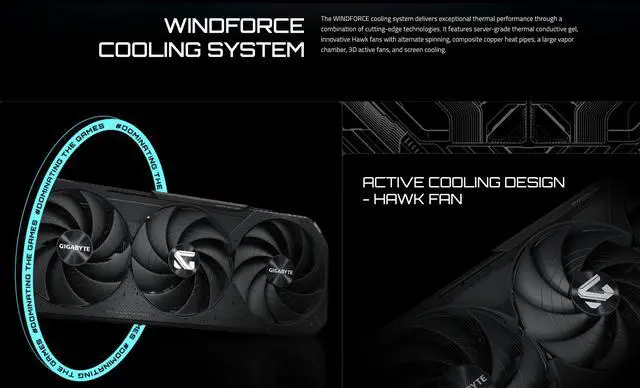 Alt view image 5 of 7 - GIGABYTE Gaming GeForce RTX 5090 OC Edition 32GB GDDR7, 2550 MHz (Ref. Card : 2407MHz), Clock 28 Gbps, Memory Bus 512 bit, Resolution 7680x4320, Bundle with Targus Dock Station and Backpack Alienware