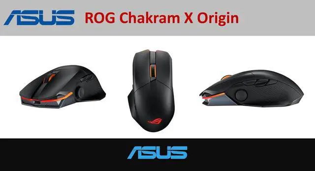Alt view image 2 of 5 - ASUS P708 ROG Chakram X Origin Wireless RGB Gaming Mouse. USB 2.0 (TypeC to TypeA), RF 2.4GHz, Bluetooth 5.2, ROG AimPoint, 36000 DPI, 650 IPS. USB Report rate 8000 Hz.