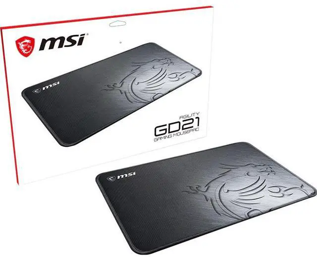 Alt view image 4 of 5 - MSI Agility GD21 Gaming Mousepad. Anti-slip Natural Rubber Base, Silk Gaming Fabric Surface, Smooth and high quality finish