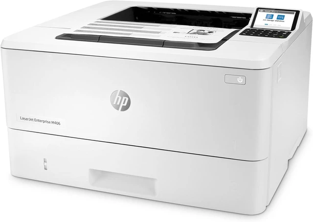 Alt view image 3 of 7 - HP LaserJet Enterprise M406dn Monochrome Printer with built-in Ethernet & 2-sided printing (3PZ15A), white
