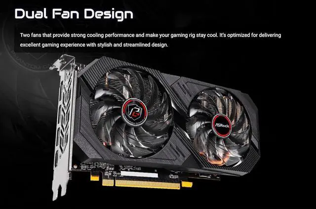 Alt view image 6 of 7 - ASRock AMD Radeon RX 570 Phantom Gaming Elite 8GB GDDR5 GPU, 1270 MHz / 7000 MHz, Striped Axial Fan, Silent Cooling, High Performance Composite Heatpipes, 3 DisplayPort, 1 HDMI, Tweak, RX570 PGE 8G
