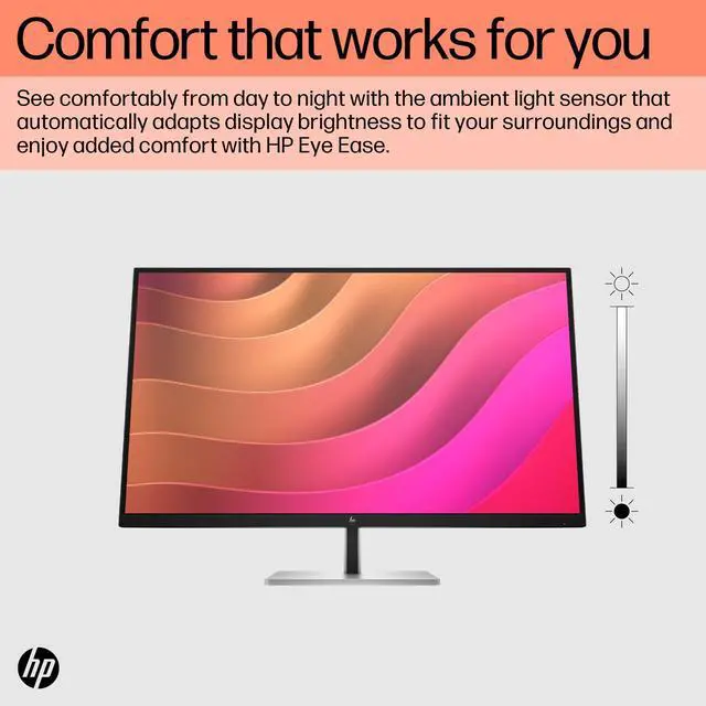 Alt view image 5 of 7 - HP E32k G5 32" 4K USB-C Monitor with 5ms Response Time, Anti Glare, Flicker Free, VESA Mount (100mm), Displayport & HDMI, Black/Silver (6N4D6AA#ABA - 2025 Latest Model) (Renewed)