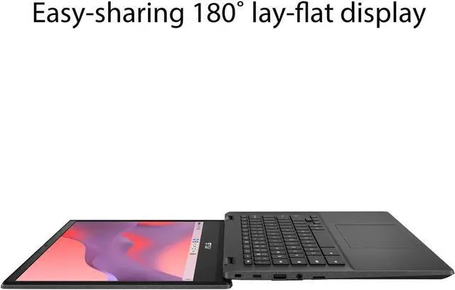 Alt view image 2 of 7 - ASUS Chromebook CM14 CM1402CM2A-DB44F Laptop 14.0" TN FHD Display (MediaTek Kompanio 520, 4GB LPDDR4X, 64GB eMMC SSD, WiFi 6, Webcam, Chrome OS) w/Dockztorm Wireless Mouse