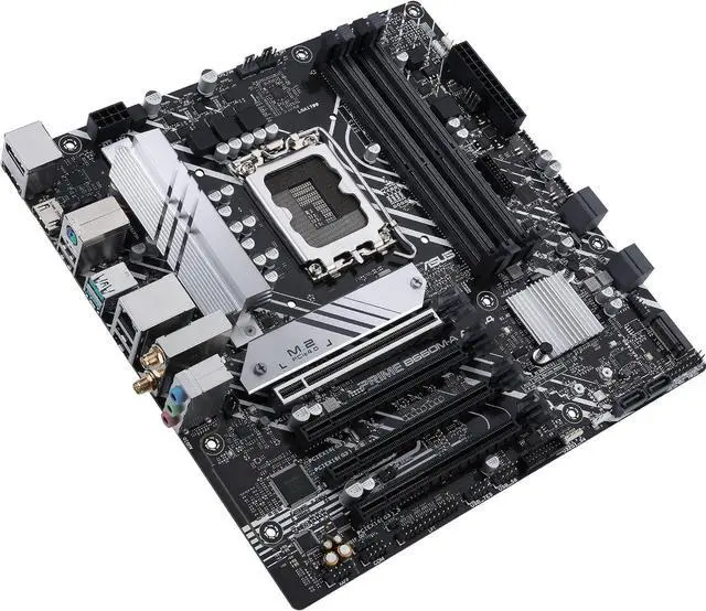 Alt view image 4 of 7 - ASUS Prime B660M-A AC D4 Intel B660 Micro-ATX Motherboard, LGA 1700, DDR4, PCIe 4.0, WiFi AC, Bluetooth 5.1, Dual M.2, 6 SATA, HDMI, DisplayPort, USB 3.2, Aura Sync RGB
