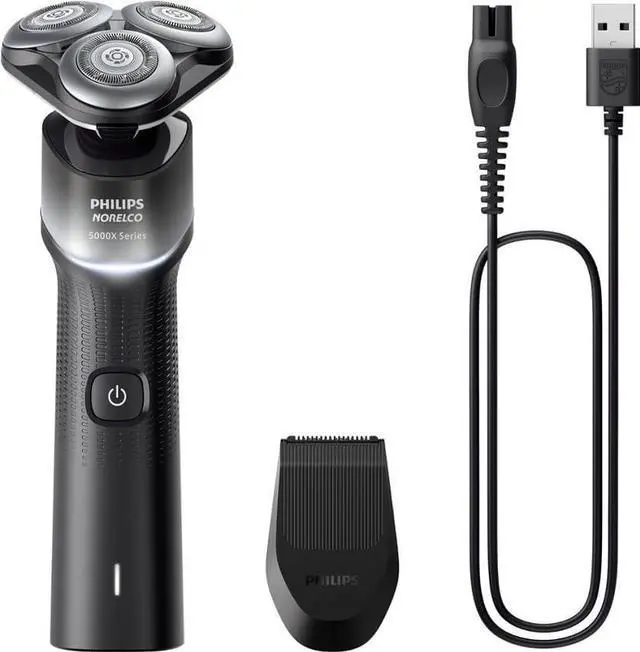 Main image of Philips Norelco Shaver 5000X X5004/84, Rechargeable Wet & Dry Shaver with Precision Trimmer - Silver/ Black