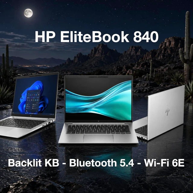 Alt view image 4 of 7 - HP EliteBook 840 Business Laptop 14.0" Touchscreen IPS WUXGA Display (Intel Ultra 7- 165H, 16GB DDR5, 512GB SSD, Intel Graphics, Backlit KB, 2 Thunderbolt 4, Win 11 Pro) w/Dockztorm Wireless Mouse