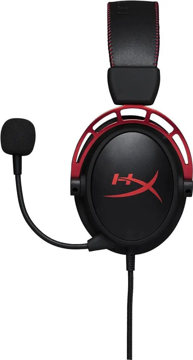 Alt view image 5 of 7 - HyperX Cloud Alpha - Gaming Headset, Chamber Drivers, Legendary Comfort, Aluminum Frame, Detachable Microphone, Works on PC, PS4, PS5, Xbox One/ Series X|S, Nintendo Switch and Mobile, Red (Renewed)