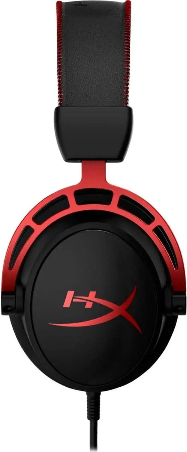 Alt view image 7 of 7 - HyperX Cloud Alpha - Gaming Headset, Chamber Drivers, Legendary Comfort, Aluminum Frame, Detachable Microphone, Works on PC, PS4, PS5, Xbox One/ Series X|S, Nintendo Switch and Mobile, Red (Renewed)