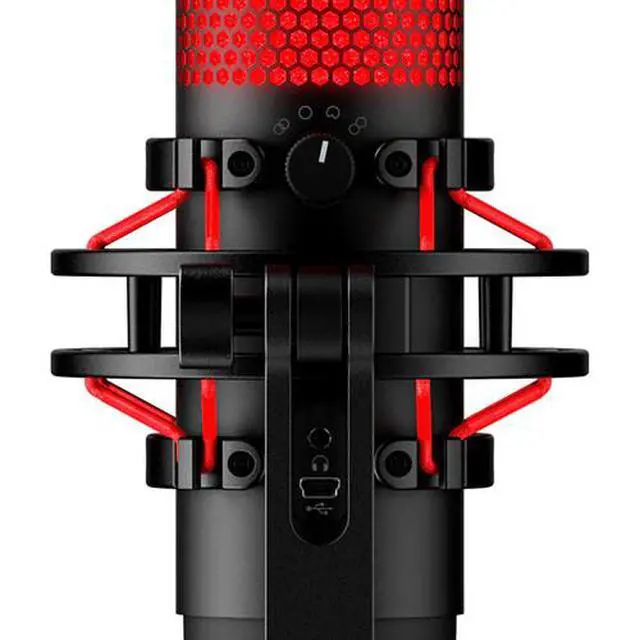 Alt view image 5 of 5 - HyperX QuadCast USB Condenser Gaming Microphone for PC, PS4 and Mac - Red (Renewed)