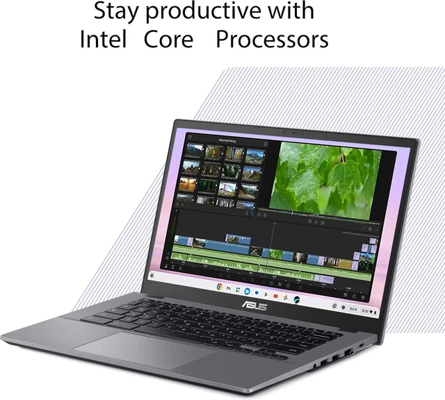 Alt view image 4 of 7 - ASUS Chromebook Plus CX34 Everyday Value Chromebook 14.0" Touch FHD, Intel i5-1334U, Intel Graphics, 8GB LPDDR5X, 128GB SSD, WiFi 6E, Bluetooth 5.4, Webcam, Chrome OS w/Dockztorm Wireless Mouse