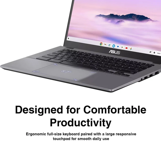 Alt view image 5 of 7 - ASUS Chromebook Plus CX34 Everyday Value Chromebook 14.0" Touch FHD, Intel i5-1334U, Intel Graphics, 8GB LPDDR5X, 128GB SSD, WiFi 6E, Bluetooth 5.4, Webcam, Chrome OS w/Dockztorm Wireless Mouse