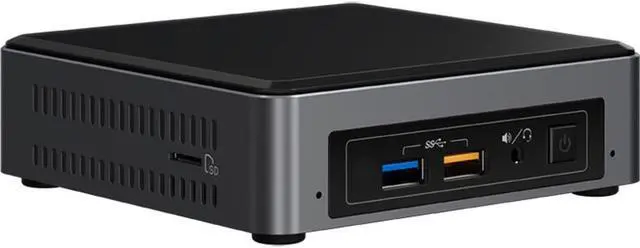 Main image of Intel NUC NUC7i5BNK Small Form Factor Home and Business Mini Desktop (Intel i5-7260U, 16GB RAM, 256GB PCIe SSD, WiFi, Bluetooth, Thunderbolt 3, 4k Support, Dual Monitor Capable, Win 10 Pro)