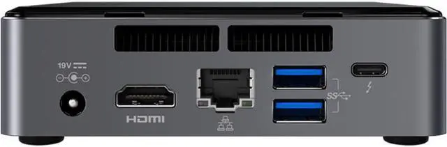 Alt view image 3 of 3 - Intel NUC NUC7i5BNK Small Form Factor Home and Business Mini Desktop (Intel i5-7260U, 16GB RAM, 256GB PCIe SSD, WiFi, Bluetooth, Thunderbolt 3, 4k Support, Dual Monitor Capable, Win 10 Pro)